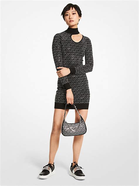 michael kors cutout stretch viscose drress